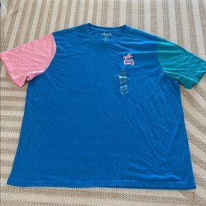 NWOT XXL Mens cabana short sleeve color block